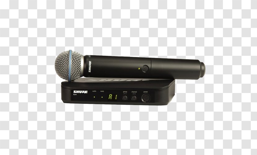 Shure SM58 Wireless Microphone Sound Transmitter - Beta 58A Transparent PNG