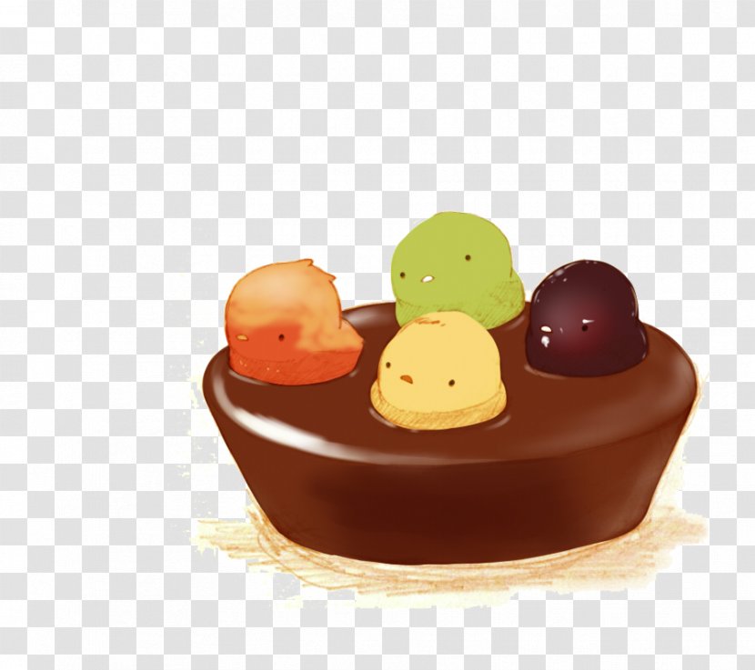 Chocolate Truffle Pudding Gelatin Dessert Cake - Praline - Chick Transparent PNG