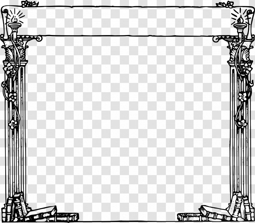 Picture Frame Column Clip Art - Structure - Text Box Pic Transparent PNG