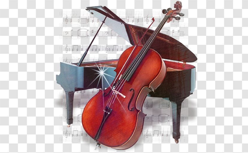 Cello Piano String Violin Musical Instrument - Flower Transparent PNG