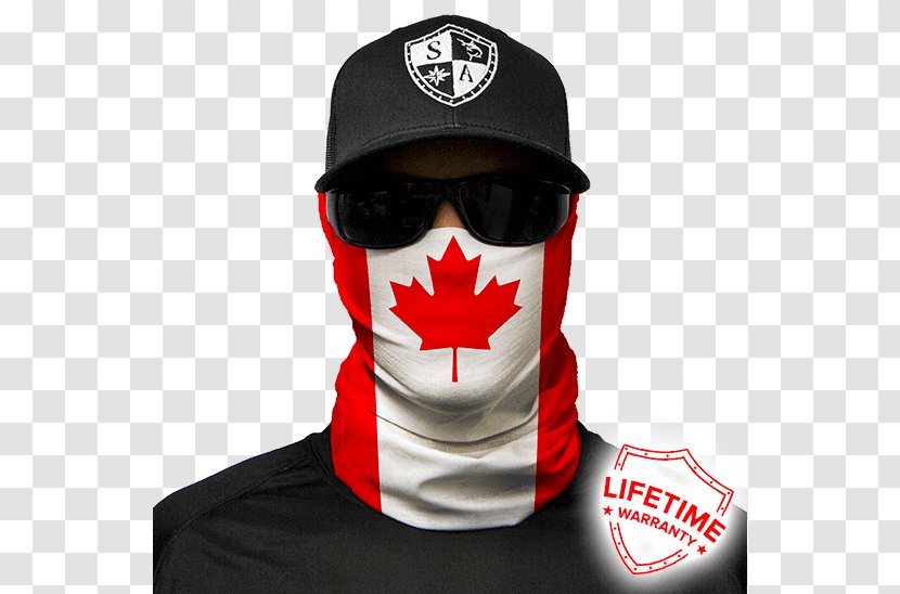 Face Shield Flag Of Canada Mask - Red Transparent PNG
