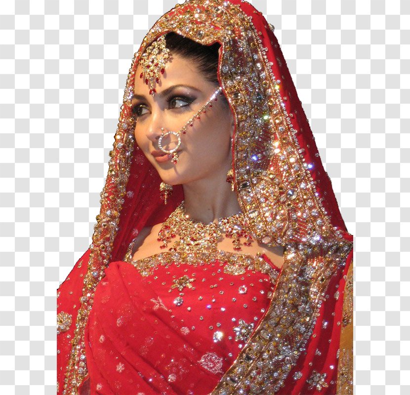 Indian Wedding Clothes Dress Bride - Watercolor - India Transparent PNG