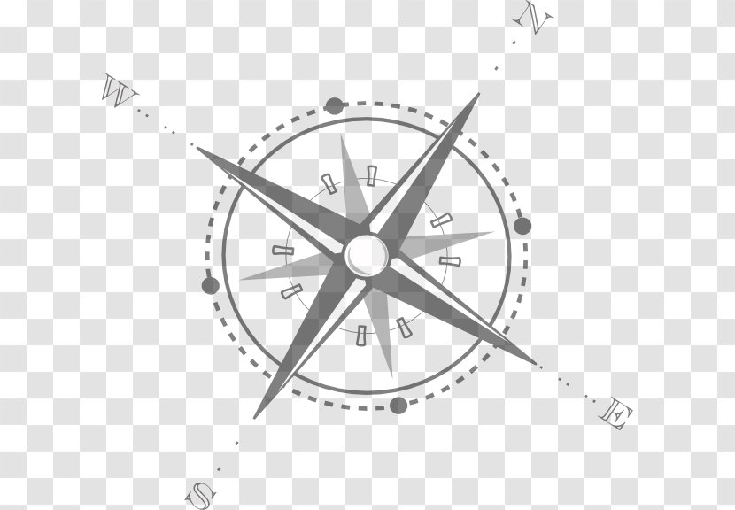 North Compass Rose Art - Bicycle Part Transparent PNG