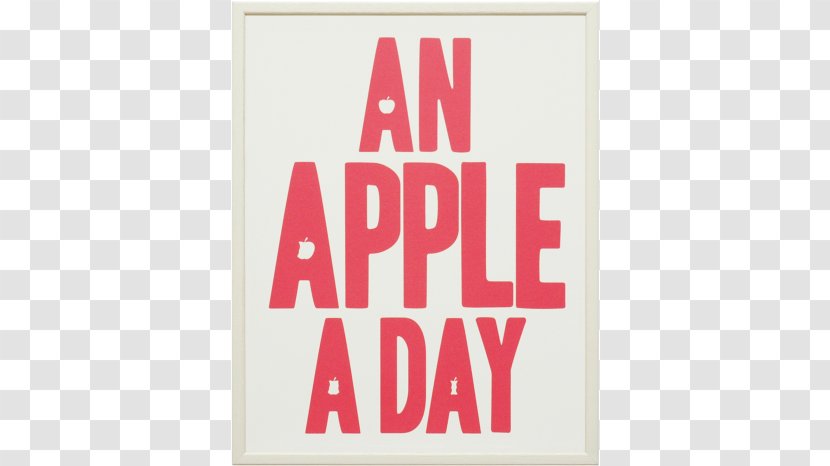 Rectangle Brand Poster Apple Font - Text - One A Day Keeps The Doctor Away Transparent PNG