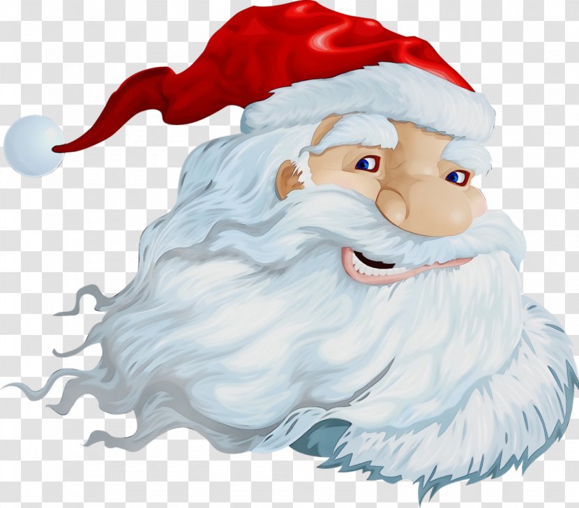 Santa Claus - Christmas - Facial Hair Transparent PNG