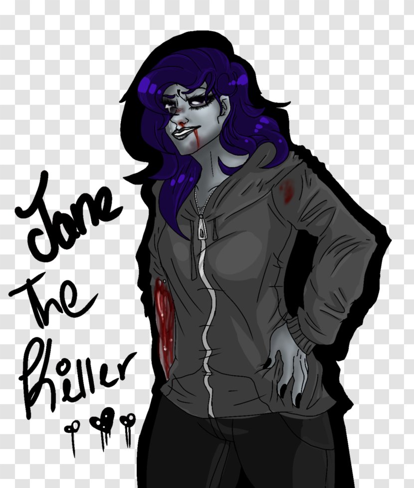 Jacket Cartoon Illustration Black Hair Outerwear - Human - Jane The Killer Transparent PNG
