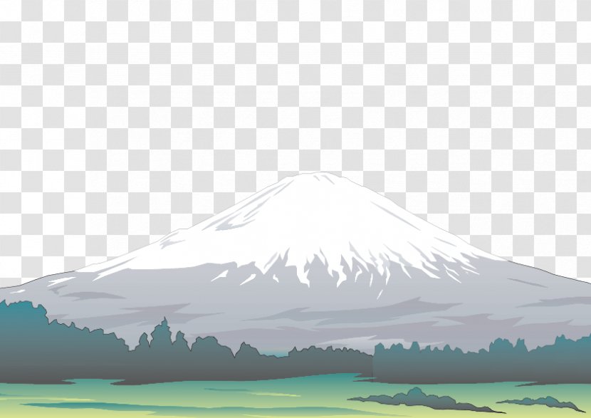Mount Fuji Xueshan - Information - Hand-painted Snow Mountain Transparent PNG