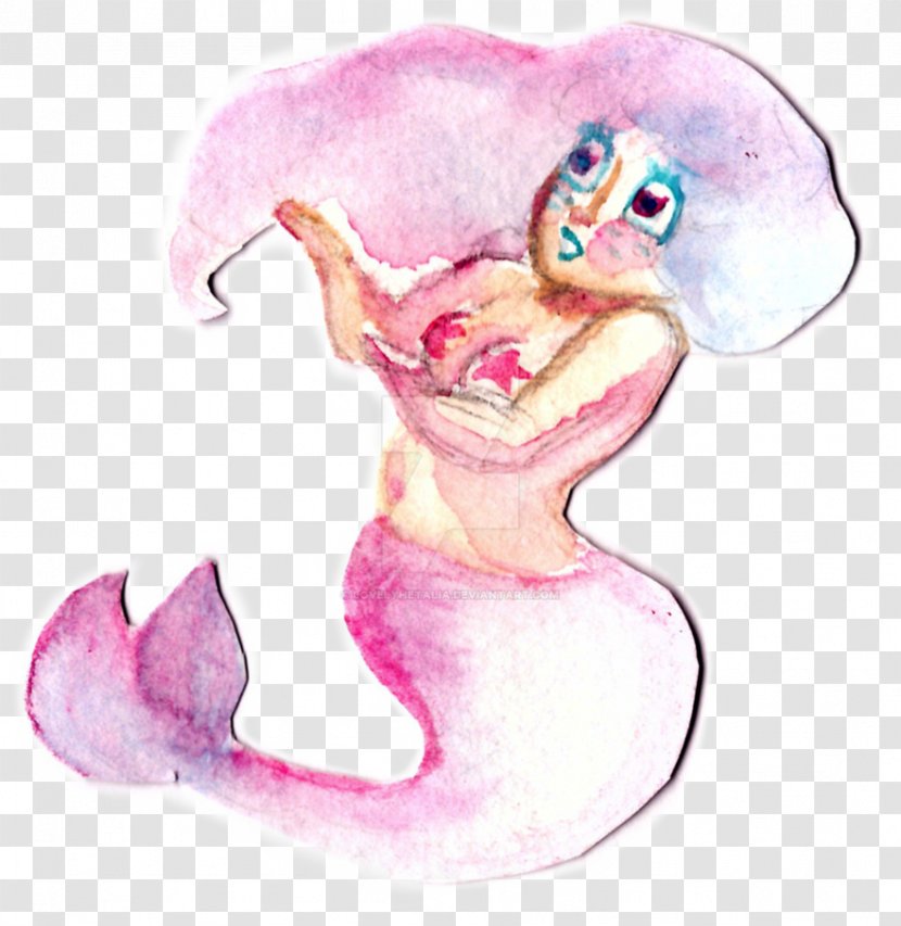 Drawing Mermaid Pink M Bird - Art Transparent PNG