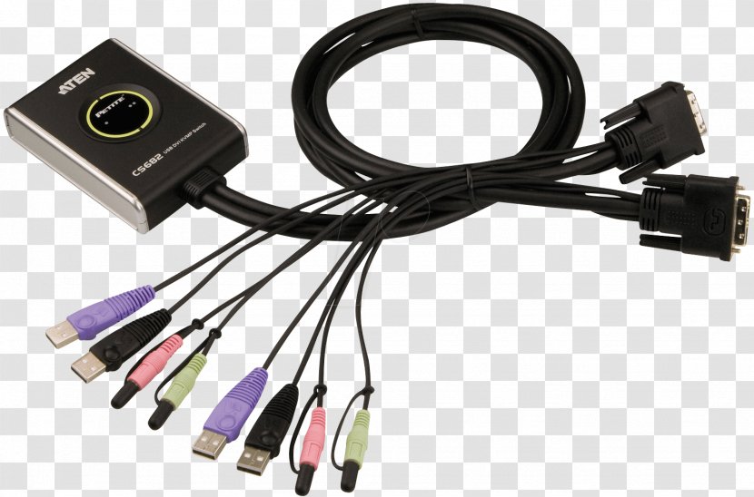 PlayStation 2 KVM Switches ATEN CS682 International Digital Visual Interface - Audio And Video Interfaces Connectors - USB Transparent PNG