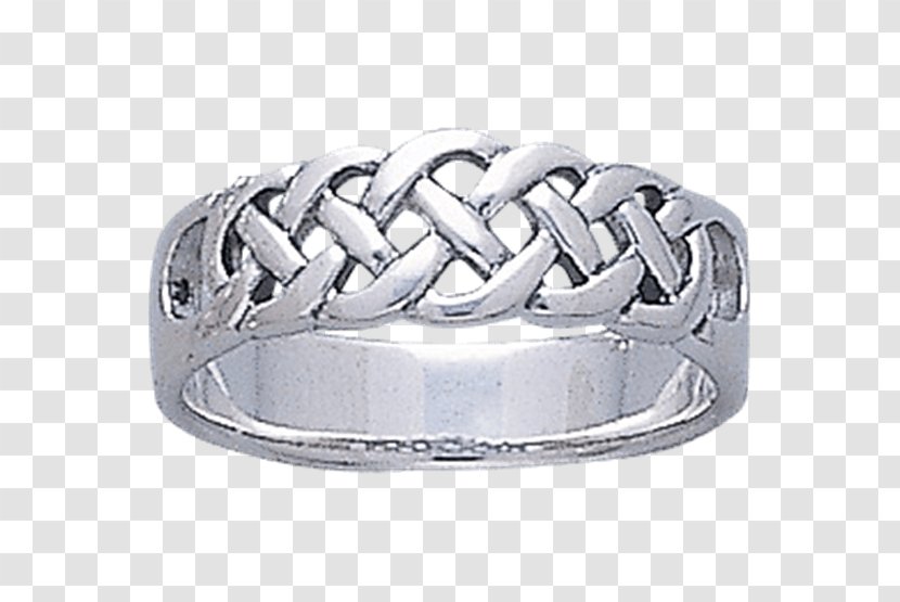 Wedding Ring Silver Platinum Jewellery - Diamond - Filigree Transparent PNG