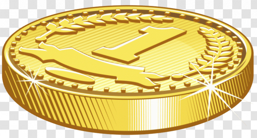 Yellow Metal Gold Coin Transparent PNG