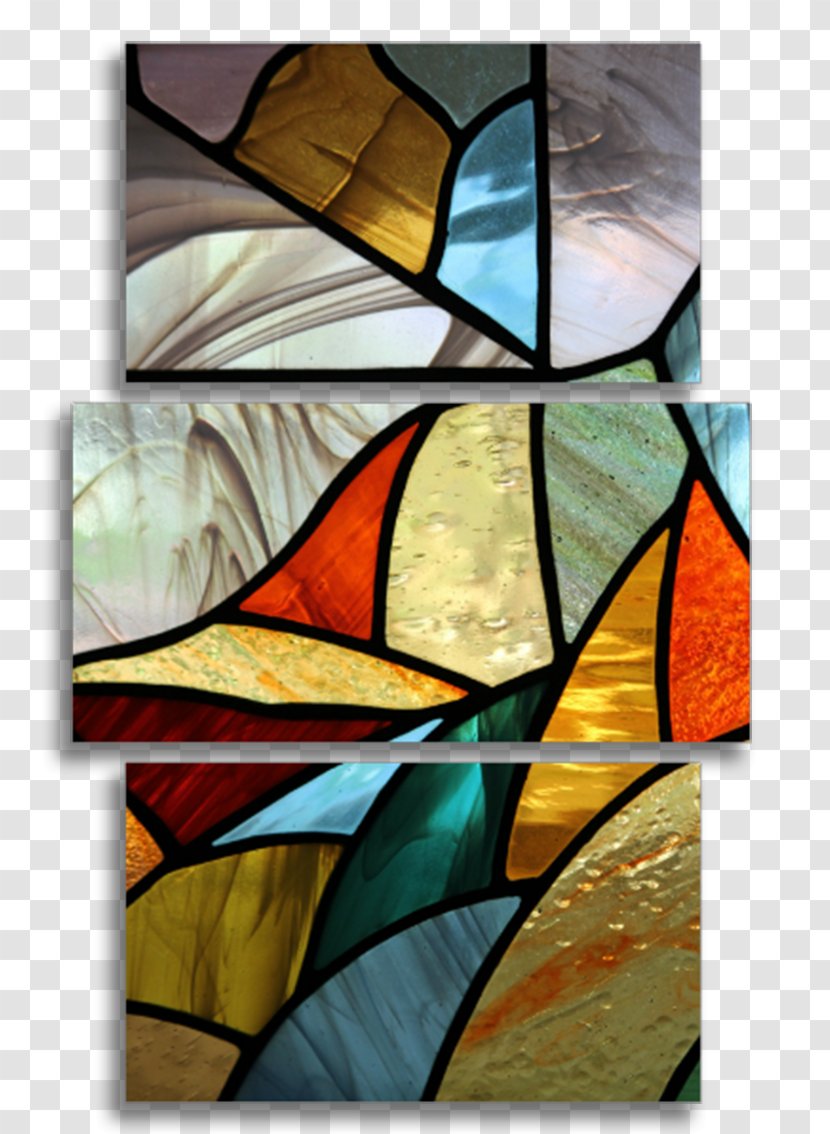 Stained Glass Modern Art Window Painting Transparent PNG