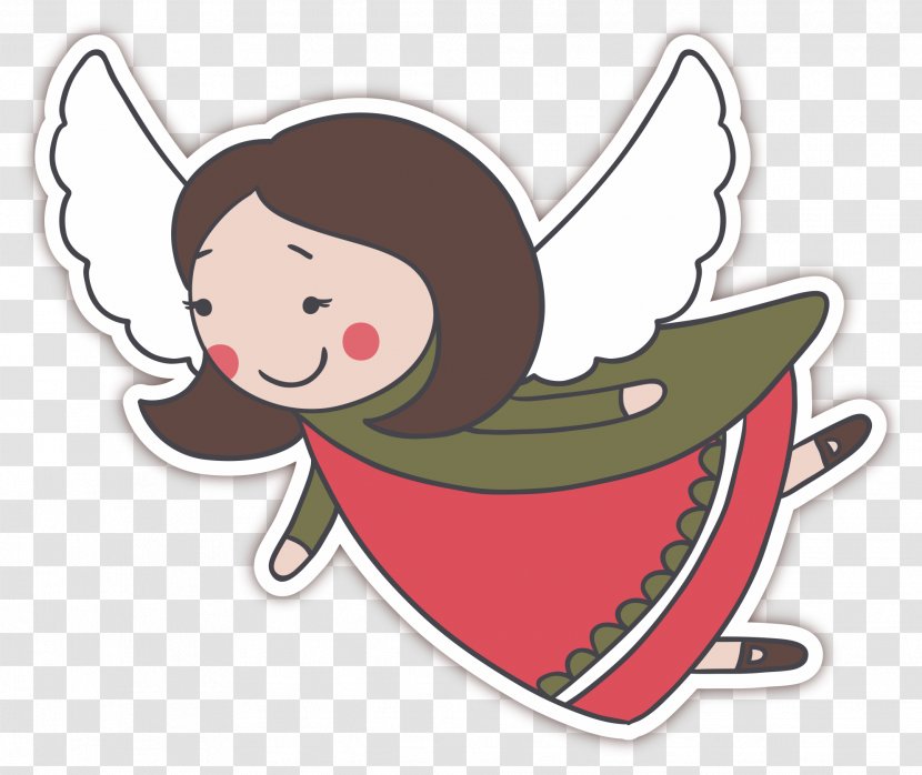 Christmas Illustration - Tree - Flying Angel Transparent PNG
