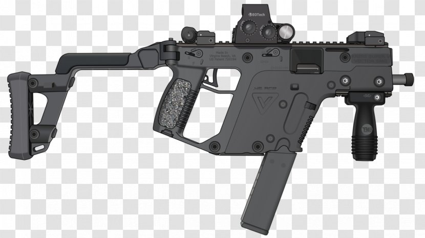 KRISS Vector Submachine Gun Firearm .45 ACP Weapon - Cartoon - Scar Transparent PNG