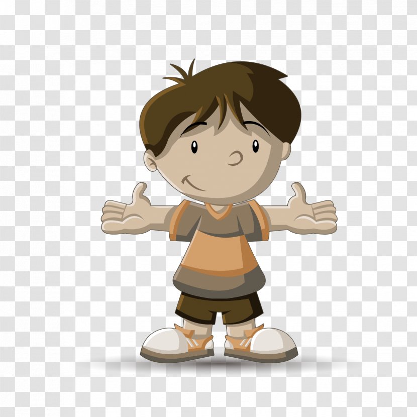 Boy - Human Behavior - Cartoon Welcome Gestures Transparent PNG