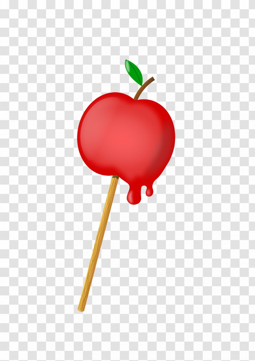 Candy Apple Caramel Stick Lollipop Cane - Red - Sugar Transparent PNG