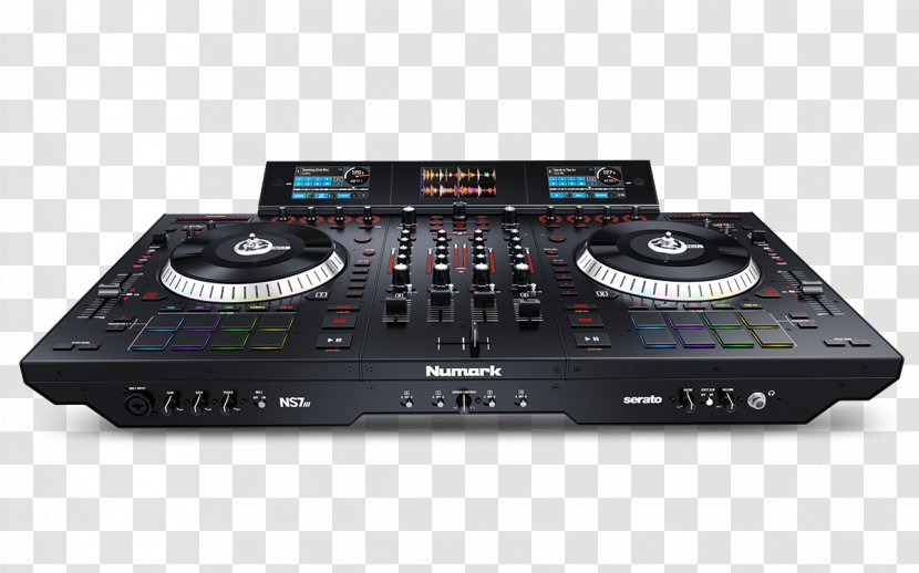 Numark NS7 III Industries DJ Controller Audio Disc Jockey - Flower Transparent PNG