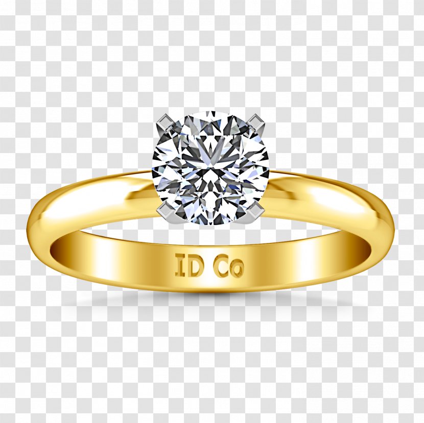 Diamond Cut Engagement Ring Colored Gold Transparent PNG