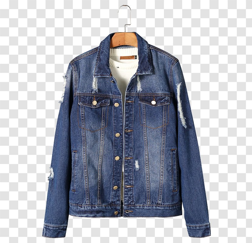 Denim Jacket Textile Cowboy - Outerwear - Cave Washed Transparent PNG