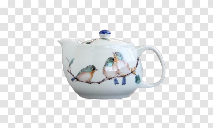 Bird Jug Sparrow Teapot - Ceramic - Japanese Nine Valley Transparent PNG