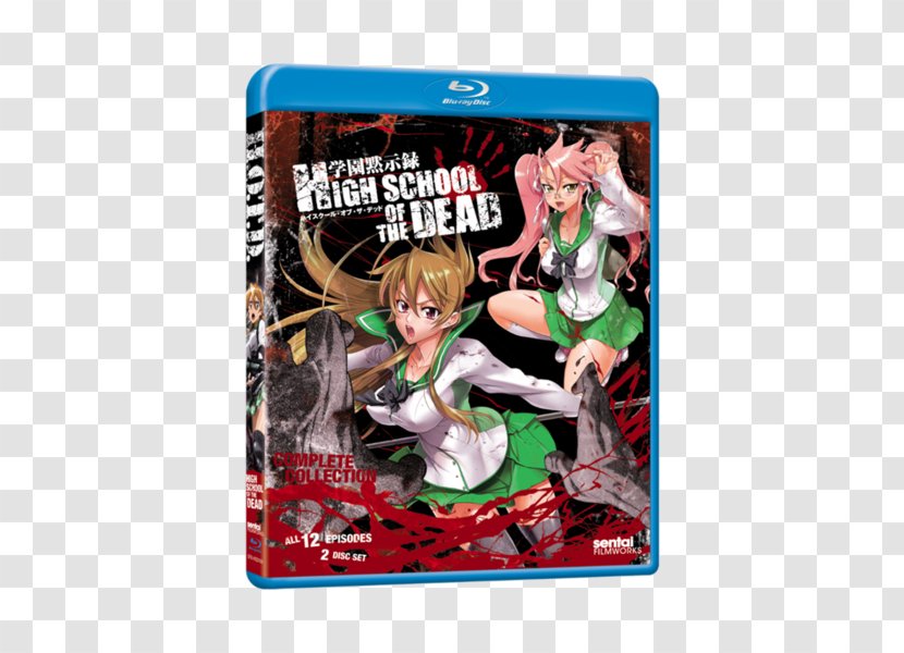 Highschool Of The Dead Sentai Filmworks Blu-ray Disc Animated Film DVD - Flower - High School Transparent PNG