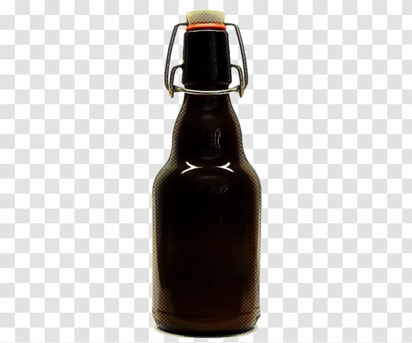 Bottle Beer Glass Brown Drink - Tableware Liqueur Transparent PNG