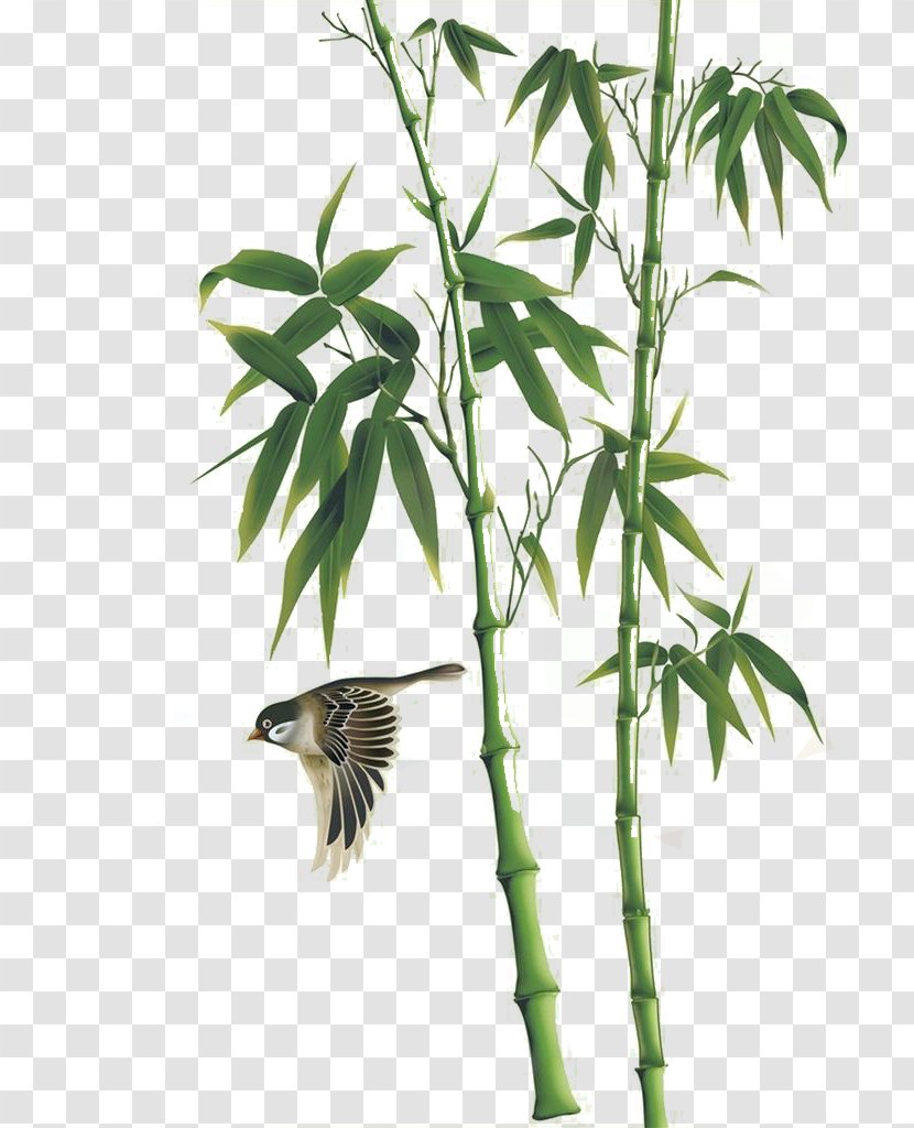 Bamboo Ink Wash Painting Zongzi Bird-and-flower Chinese - Grass - Icon Transparent PNG