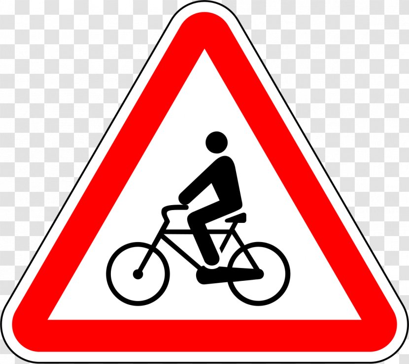 Traffic Sign Bicycle Warning Stock Photography - Text Transparent PNG
