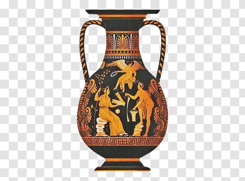Pottery Of Ancient Greece Vase Pitcher Greek - Drinkware Transparent PNG