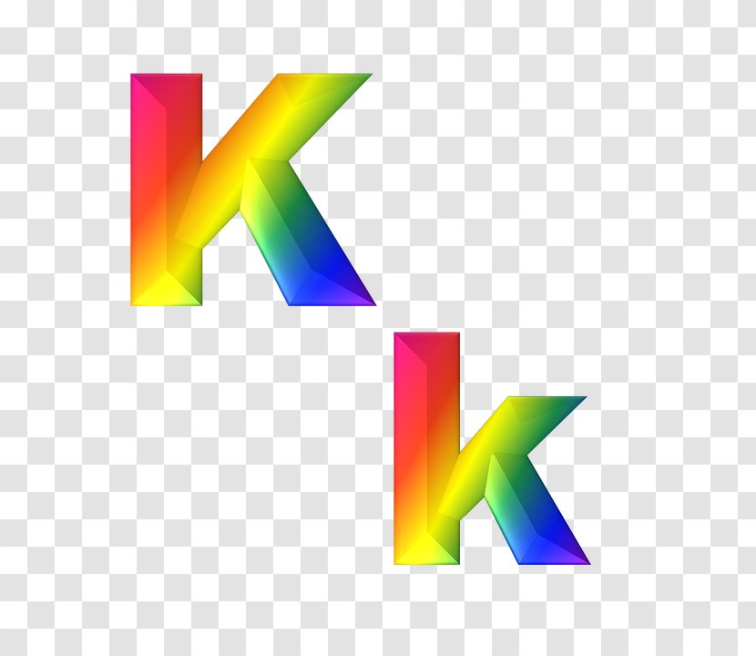 Alphabet K Letter Spelling C - Triangle - Neon Party Transparent PNG