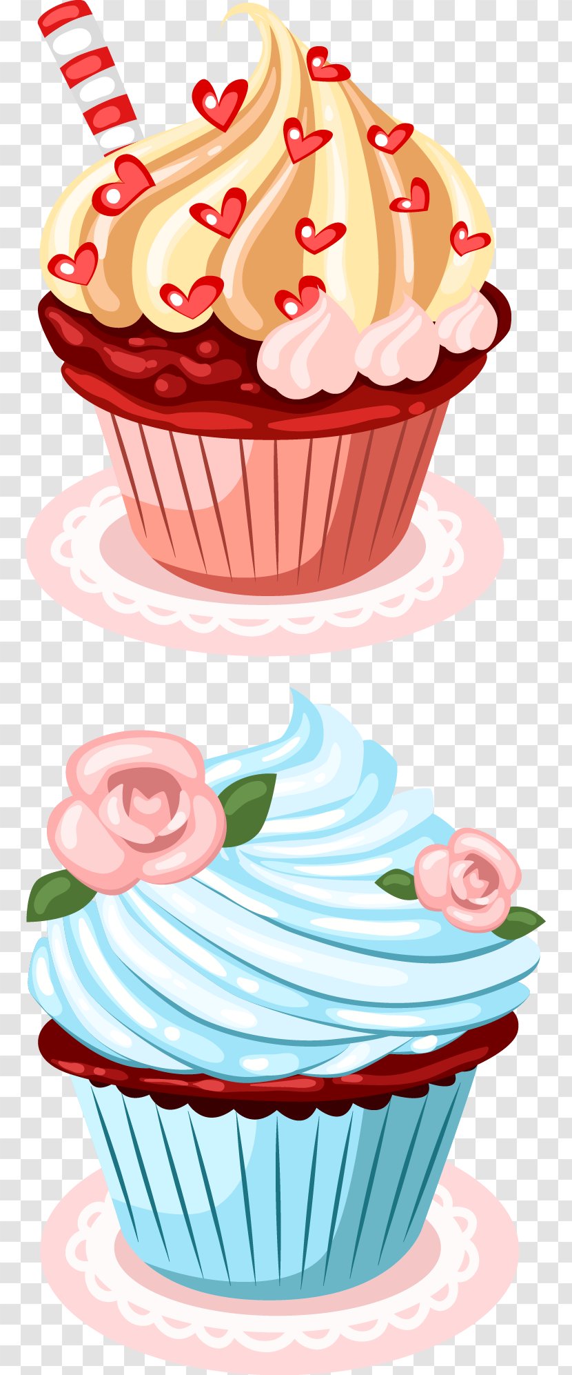 Cupcake Birthday Cake Greeting Card Wish - Design Vector Image Transparent PNG