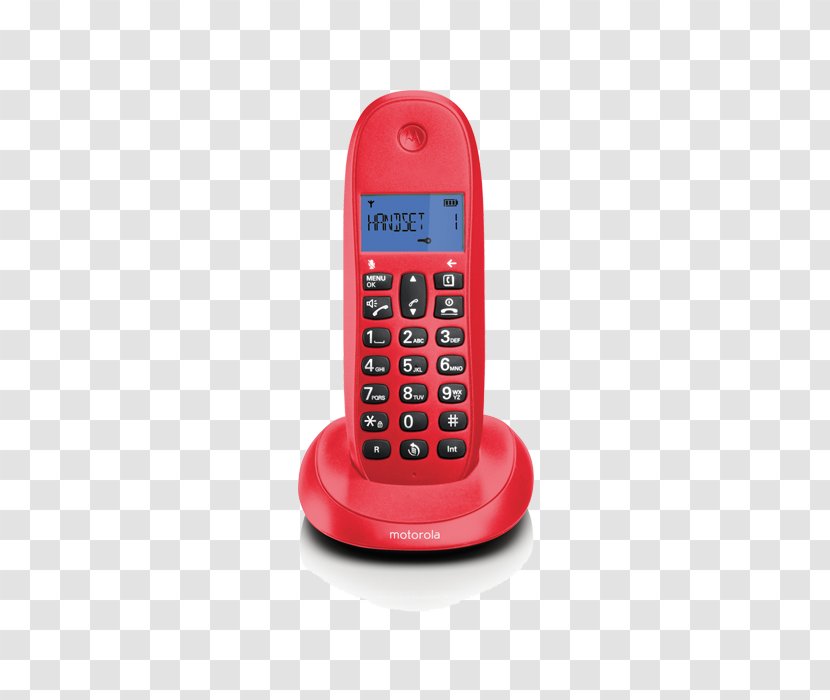 Cordless Telephone Digital Enhanced Telecommunications Motorola Dect C1001lb Turquoise Lenovo C1001 - Wireless Transparent PNG