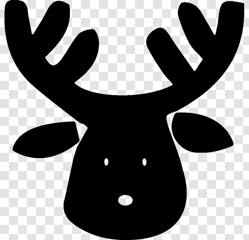 Reindeer Antler White Line Clip Art - Mammal Transparent PNG