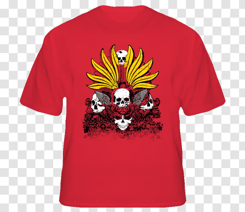 T-shirt Clothing Dress Shirt Sleeve - Brand - Tribal Skull Transparent PNG