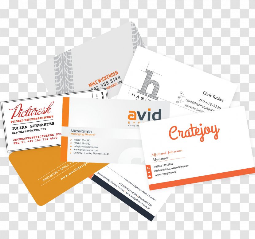 Business Card Design Paper Cards Printing - Visit Transparent PNG