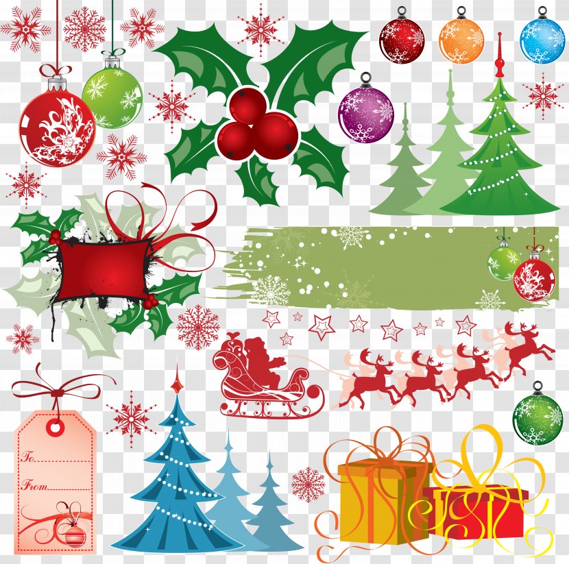 Santa Claus Christmas Ornament Reindeer - Flower - Candy Transparent PNG