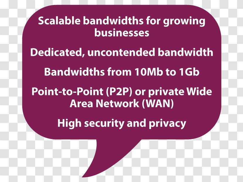Leased Line Point-to-point Telecommunication Internet Access - Purple - Network Security Guarantee Transparent PNG