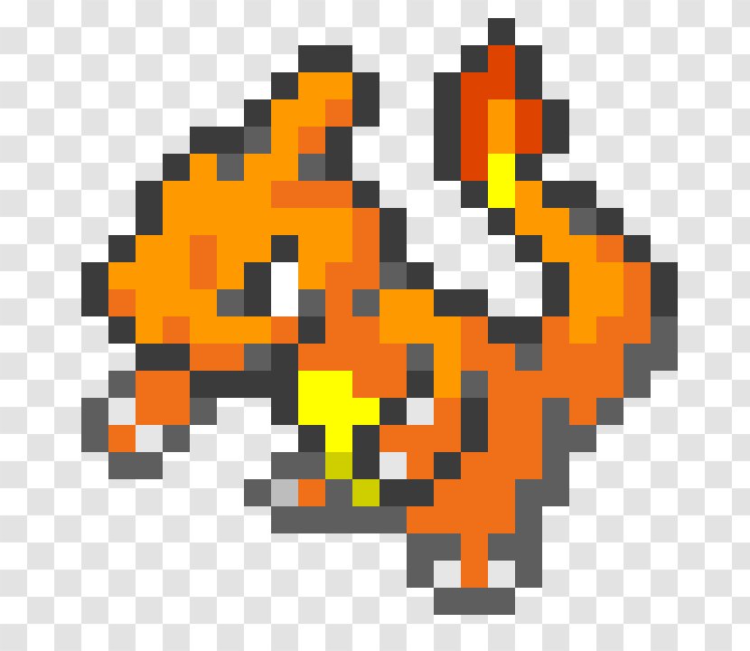 Minecraft Charmeleon Pixel Art Charmander Pokémon - Bulbasaur Transparent PNG