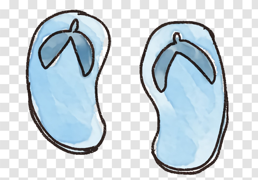 Footwear Aqua Blue Flip-flops Shoe Transparent PNG