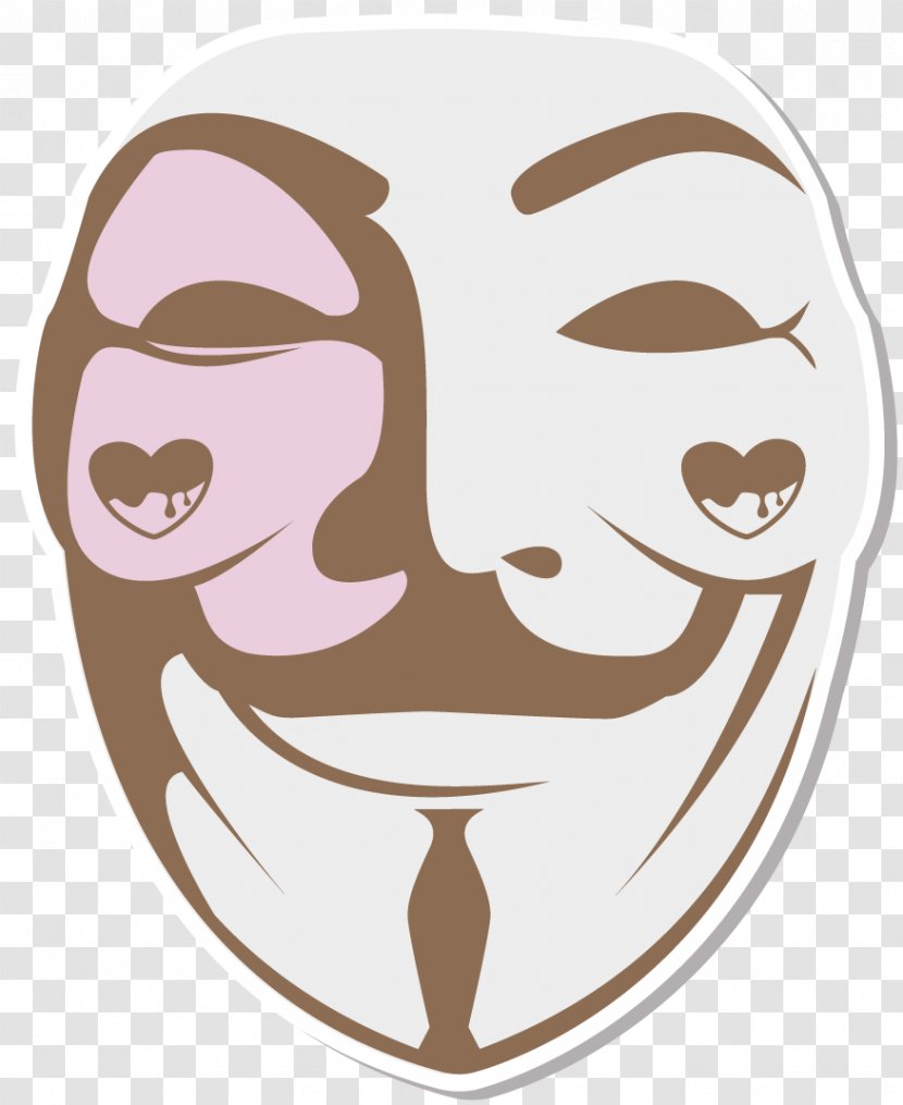 V For Vendetta Guy Fawkes Mask Stencil Drawing Transparent PNG