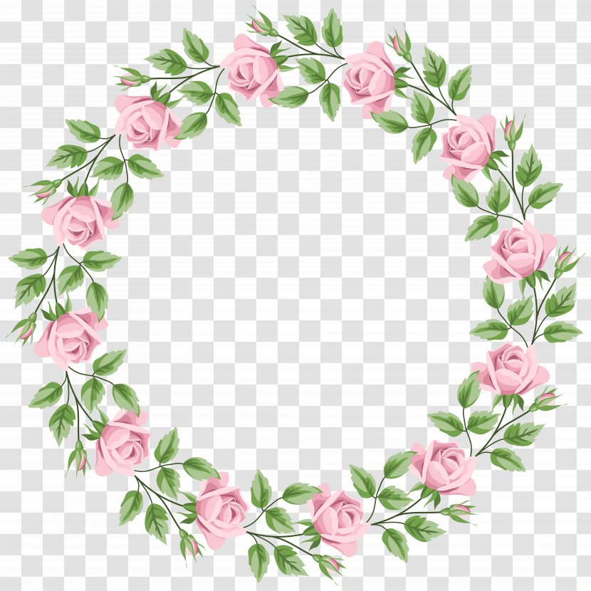Rose Clip Art - Floristry - Pink Border Frame Transparent Transparent PNG