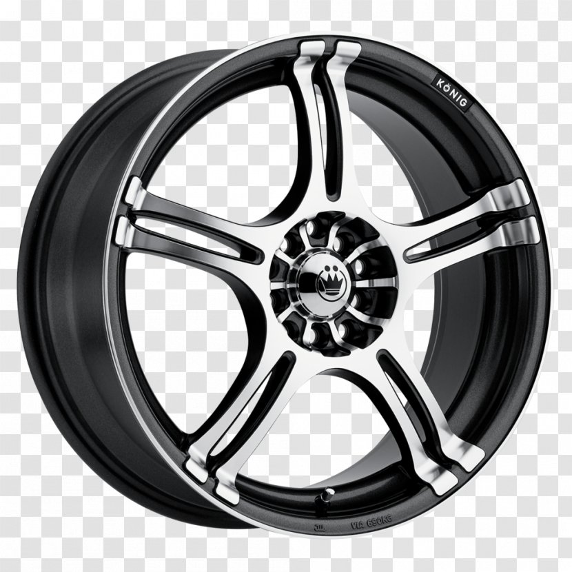 Car Custom Wheel Rim American Racing - Black And White Transparent PNG