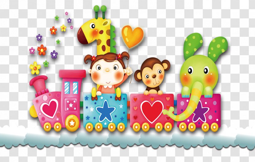 Childrens Day Cartoon Poster - Play - Train Children Transparent PNG