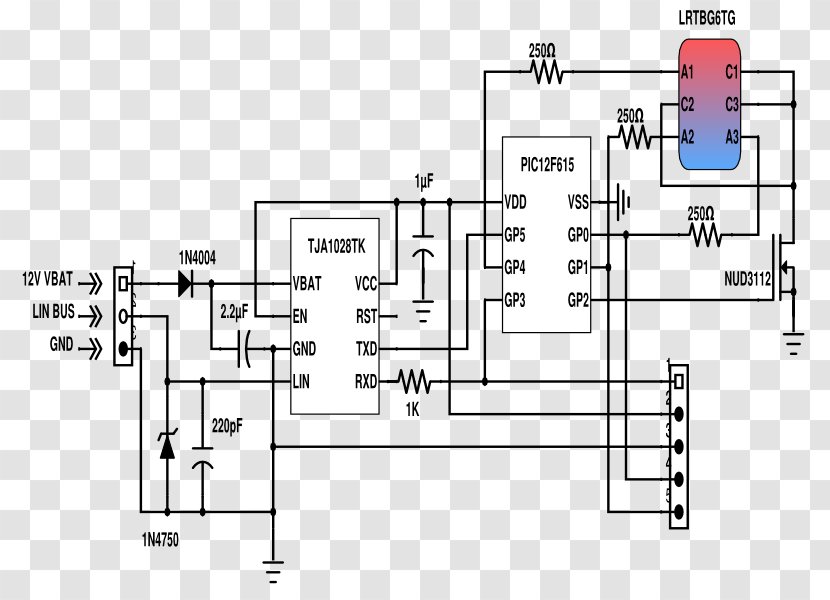 Light Wiring Diagram Local Interconnect Network Bus Schematic - Flower Transparent PNG