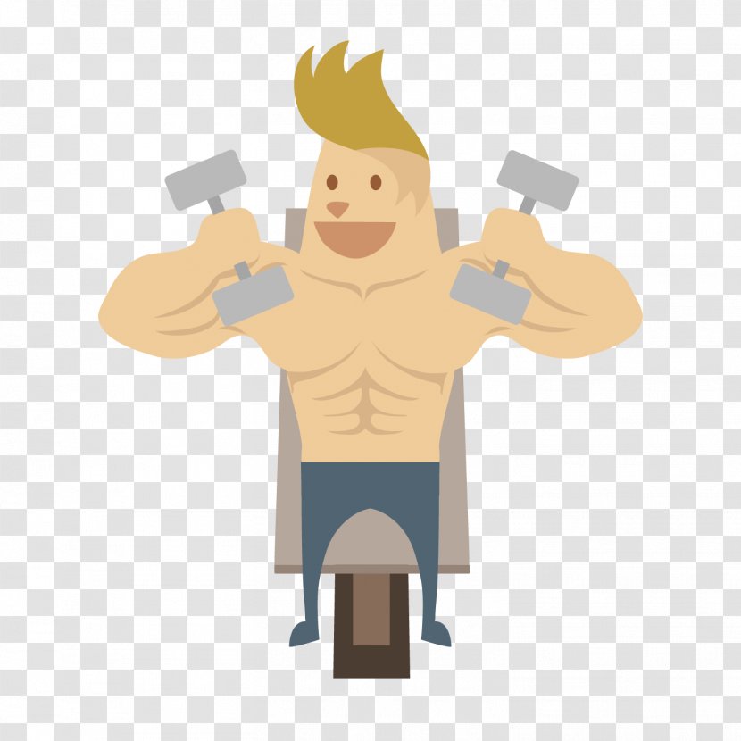 Cartoon - Fictional Character - Creative Fitness Man Transparent PNG