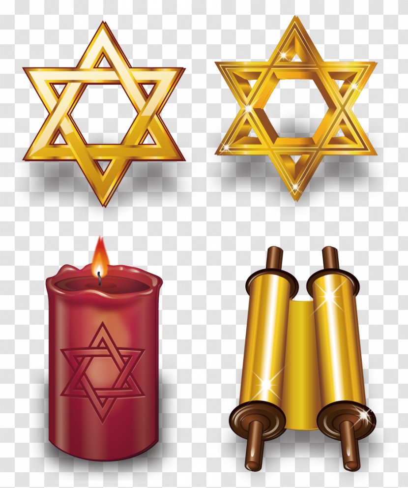 Scroll Designer Cartoon - Material - Vector Pentagram Candle Transparent PNG