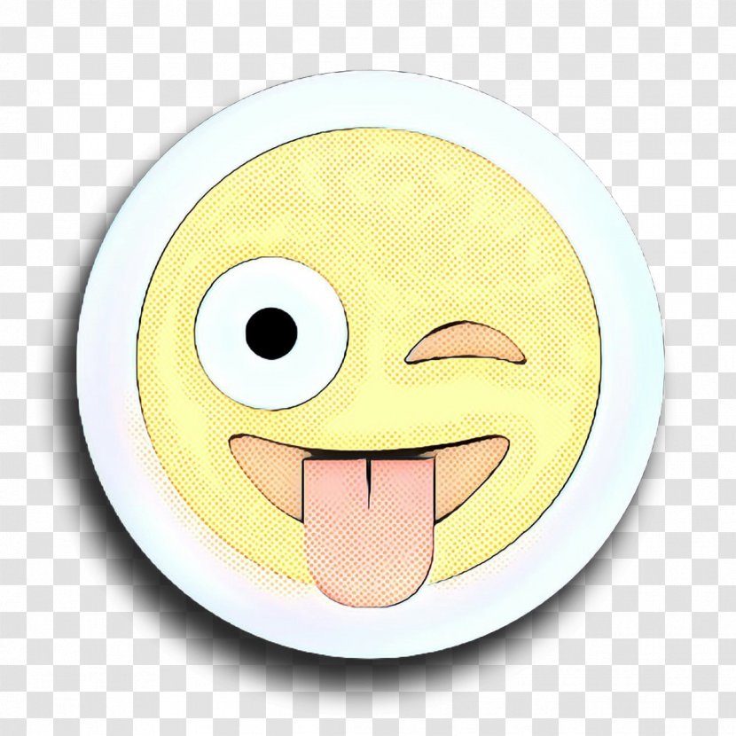 Smiley Face Background - Badge - Tongue Transparent PNG