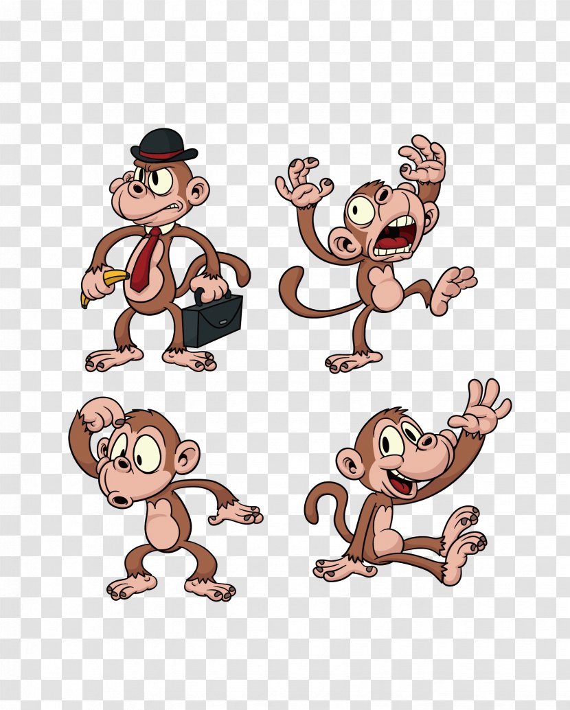 Ape The Evil Monkey Chimpanzee Cartoon - Animation - Animal Little Transparent PNG