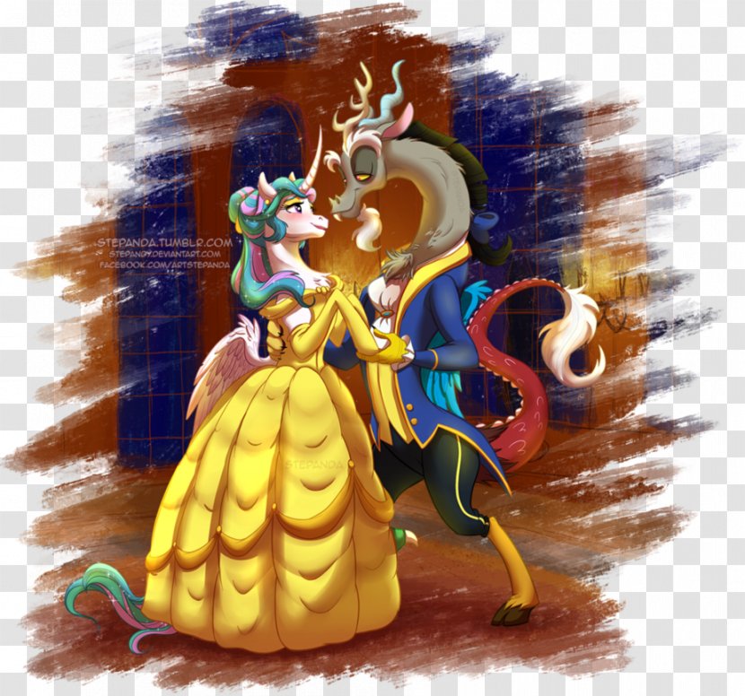 Belle Beast Princess Celestia Disney Art - The Old Man Who Fell And Bled Transparent PNG
