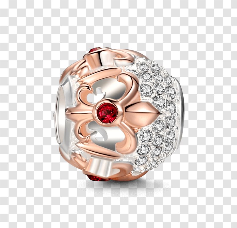 Silver Ruby Body Jewellery Crystal - Ring Transparent PNG